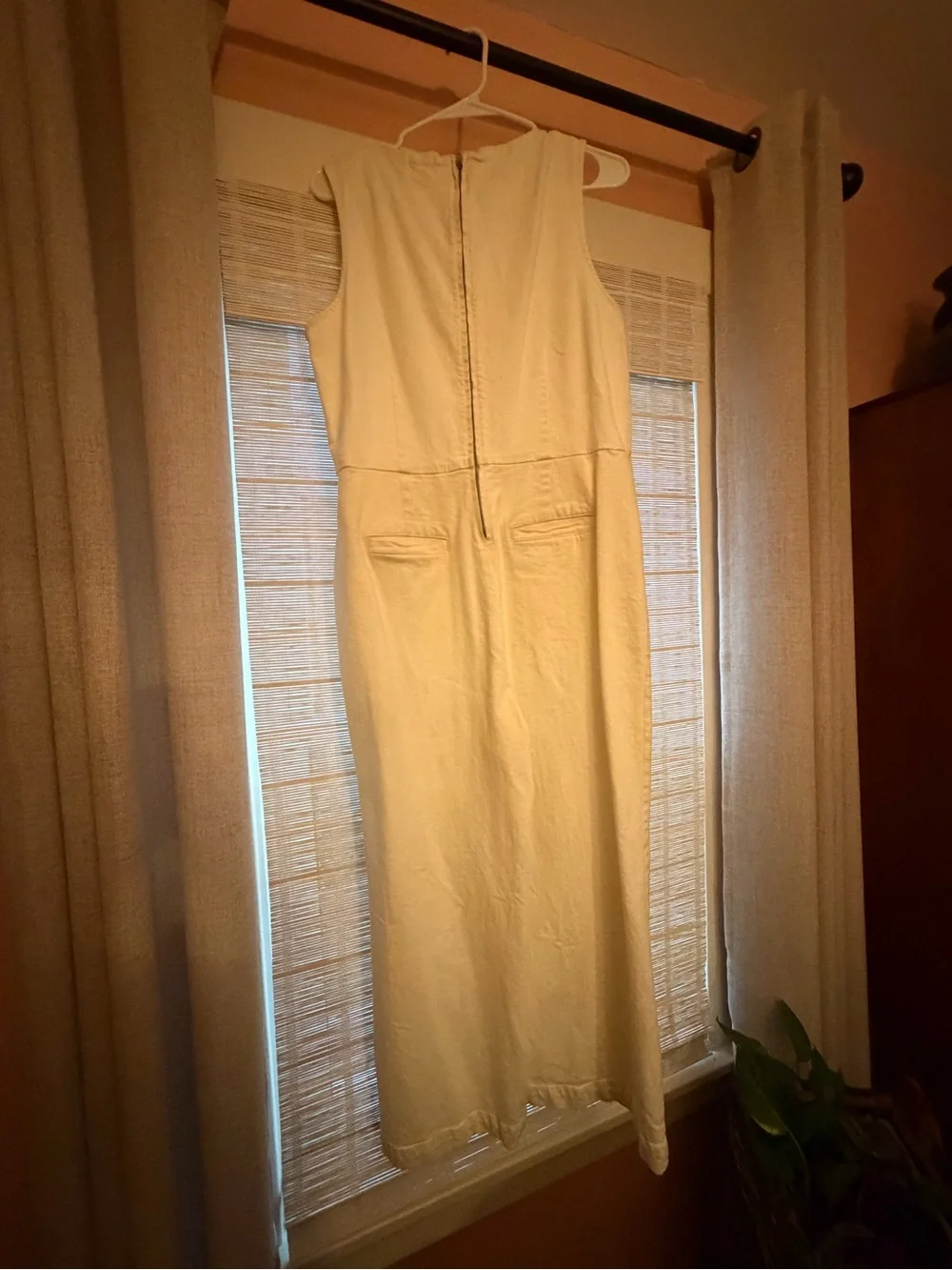 J. Crew Cream V-Neck Sleeveless Cotton Tunic